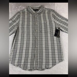 Liverpool Los Angeles Mens Long Sleeve Plaid button up shirt size Medium